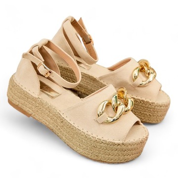 BEŻOWE ESPADRYLE DAMSKIE AMOSSE 40