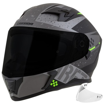 + CZARNA SZYBA KASK MOTOCYKLOWY CASSIDA 3 DRFT XS