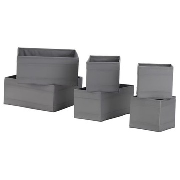IKEA SKUBB pudełka pojemniki do komody 6 sztuk