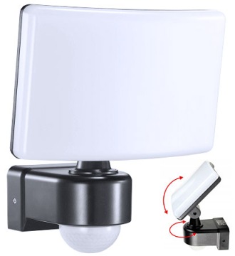 НАРУЖНАЯ СВЕТОДИОДНАЯ ЛАМПА 30ВТ С РЕГУЛИРОВКОЙ ДАТЧИК ДВИЖЕНИЯ