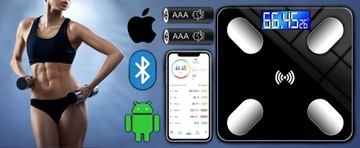 АНАЛИТИЧЕСКИЕ ВЕСЫ ДЛЯ ВАННОЙ ТОНКИЕ 180 КГ SMART+ 31 в 1 ANDROID iOS ТОЧНОСТЬ