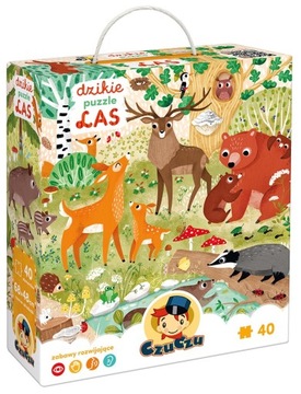 Dzikie Puzzle Las Czuczu 40 elementów dla dzieci 3+