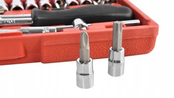 Zestaw Kluczy Nasadowych 1/4 klucze nasadowe grzechotka TORX BITY INBUS 46*