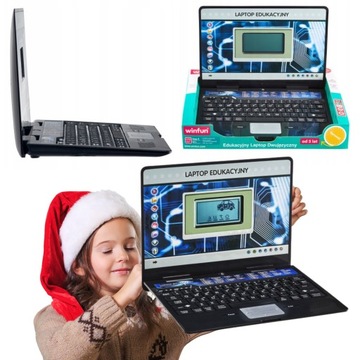 LAPTOP EDUKACYJNY INTERAKTYWNY DLA DZIECI NAUKA ANGIELSKIEGO DWUJĘZYCZNY PL