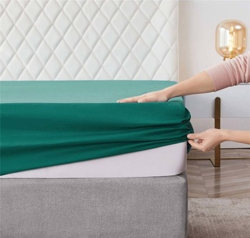 BAWEŁNIANE PRZEŚCIERADŁO Z GUMKĄ 200x220 + 25CM RÓŻNE KOLORY BAWEŁNA JERSEY