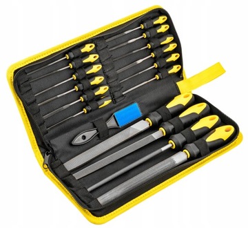 НАБОР НАПИЛЬНИКОВ ПО МЕТАЛЛУ, ДЕРЕВЮ, ИГЛЫ, РАПУНКИ, ПРЯМЫЕ РАСПРОСТРАНИТЕЛИ, КОРПУС, 18 шт.