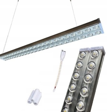 LAMPA ŚWIETLÓWKA LED 120cm 200W Panel NATYNKOWA 72W POBÓR ALUMINIUM MOCNA