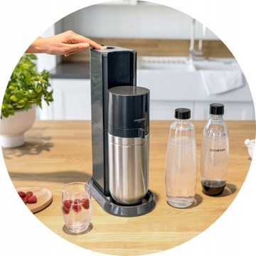 Soda Stream SATURATOR do wody Duo CZARNY +butelki