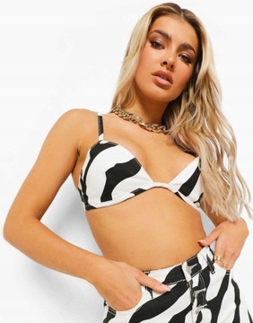 Boohoo tns PRINT ZEBRA TOP BRALET L