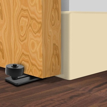 Настенная система раздвижных дверей с напольными роликовыми направляющими