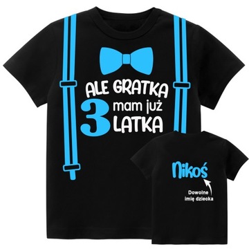 Koszulka URODZINY ALE GRATKA 3 LATA IMIĘ r. 98