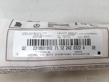 AIRBAG ULOŽENÍ SEDADLA PRAVÁ MERCEDES SL R231 W231