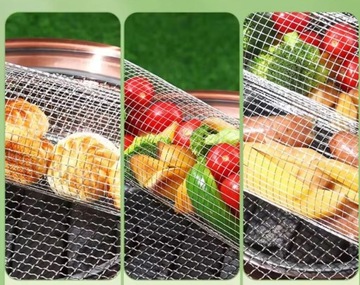 КОРЗИНА ДЛЯ ПРИГОТОВЛЕНИЯ ОВОЩЕЙ И КАРТОФЕЛЯ КАРТОФЛИ ФОРМА СЕТКА ДЛЯ ГРИЛЯ 30x 9,3см