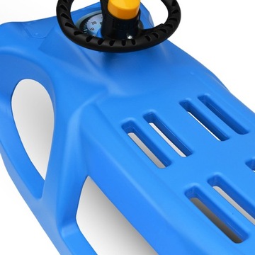 Санки с рулем и лыжами, синяя детская машина ZZC