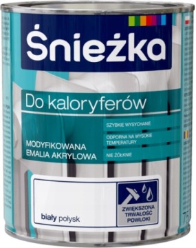 FARBA ŚNIEŻKA DO KALORYFERÓW BIAŁA POŁYSK 0,75L