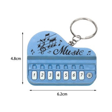 Маленький электронный брелок с клавиатурой, брелок для фортепиано, настоящий рабочий синий цвет
