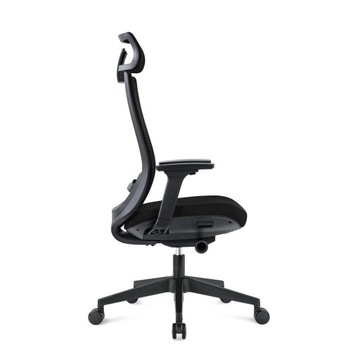 Krzesło fotel ergonomiczny tkanina siatka zagłówek