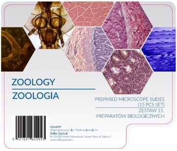 Zestaw preparatów mikroskopowych - Zoologia