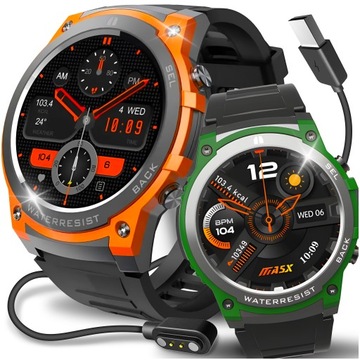 SMARTWATCH MĘSKI ZEGAREK MENU POLSKIE ROZMOWY CIŚNIENIE PULS SMART WATCH PL