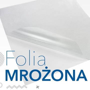 Folia mrożona na szybę mleczna samoprzylepna DRUK