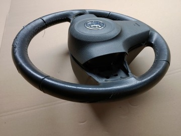 КОЖАНЫЙ РУЛЬ + ПОДУШКА OPEL CORSA D