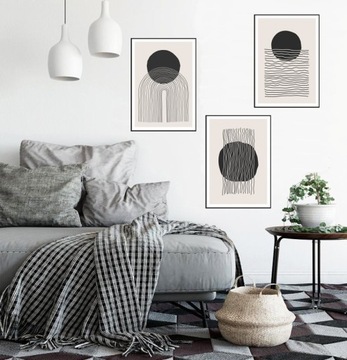 НАБОР ИЗ 3-Х ПЛАКАТОВ А4 МОДНАЯ КАРТИНА МИНИМАЛИЗМ СОВРЕМЕННЫЙ