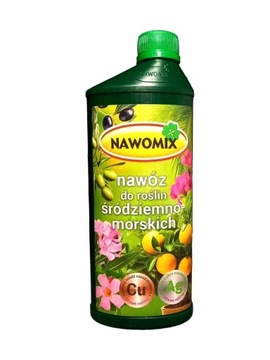 Nawóz do roślin śródziemnomorskich z nanosrebrem i nanomiedzią 0,5L Nawomix