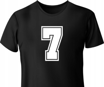 naprasowanka na koszulkę, t-shirt numery sportowe CYFRA 7 wysokość 20 cm