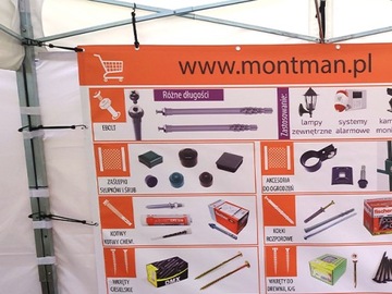 Szybkozłączka narożnikowa z gumą 20cm naciąg do banerów namiotów plandek