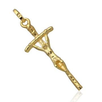 Krzyżyk złoty z wizerunkiem Papieski pr.585