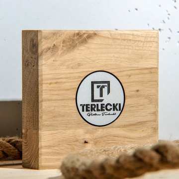 Drewniana lampka nocna biurkowa z włącznikiem loft