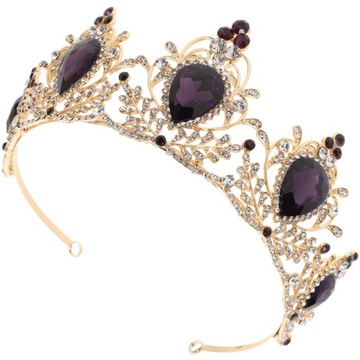 BAROKOWE ZŁOTE RETRO TIARA VINTAGE KORONY DLA KOBIET