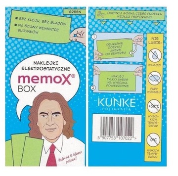 KARTECZKI ELEKTROSTATYCZNE 50SZT. ZIELONE