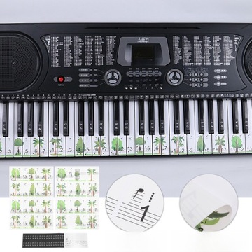 СЪЕМНЫЕ ЭТИКЕТКИ НАКЛЕЙКИ НА ПИАНИНО ДЛЯ НАЧИНАЮЩИХ НАКЛЕЙКИ НА КЛАВИАТУРУ ДЛЯ ДЕТЕЙ