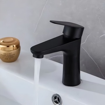 НАСТОЛЬНАЯ РАКОВИНА FATTER, МАТОВАЯ, НИЗКАЯ СТОЛЕШНИЦА DELVANT HANT, ЧЕРНЫЙ МАТОВЫЙ