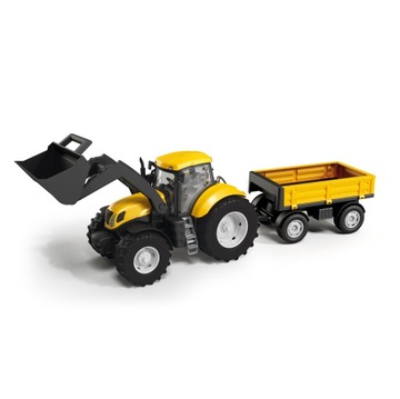 TRAKTOR GUMOWE KOŁA Z ŁADOWARKĄ I PRZYCZEPĄ