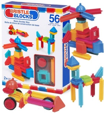 B.TOYS KLOCKI SENSORYCZNE JEŻYKI MIĘKKIE 56 SZTUK