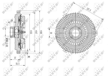 NRF 49622 SPOJKA VENTILÁTOR CHLAZENÍ