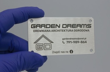 Табличка из нержавеющей стали с гравировкой логотипа 10 шт. 90х50.