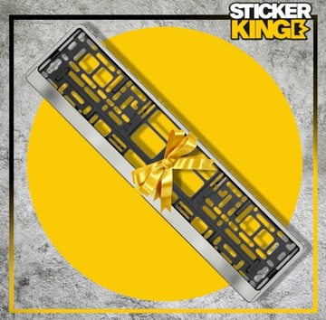 Ramka Z NAPISEM pod tablicę rejestracyjną do NAPIS TEKST CYTAT IMIĘ srebrna