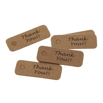 200 шт., рождественские крафт-бирки «Спасибо»