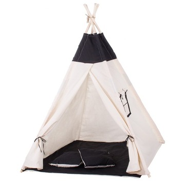 TEEPEE NAMIOT DLA DZIECI 120x100cm PODUSZKI MATA WIGWAM TIPI PAŁAC