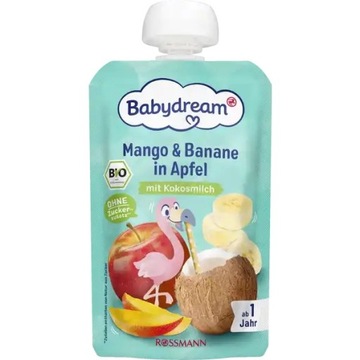 Deserek MLEKO KOKOSOWE MANGO BANAN JABŁKO Babydream