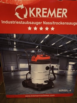 Промышленный пылесос Kremer KR60L-4 для влажной и сухой уборки.