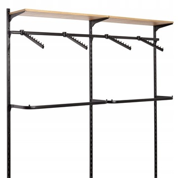 GARDEROBA DWUMODUŁOWA Best-line 180x200 CZARNA