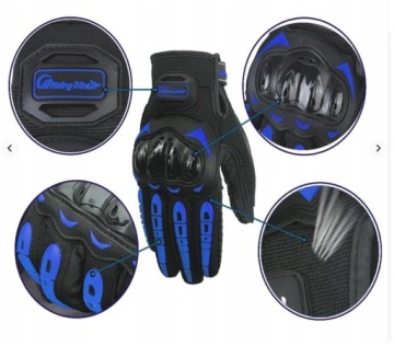 Мотоциклетные перчатки Летние сенсорные перчатки для скутера и велосипеда СИНИЙ L