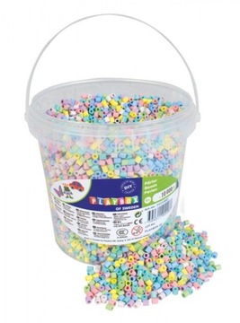 Koraliki do prasowania prasowanki Ø5mm PASTELOWE MIX 10 000 szt w wiaderku