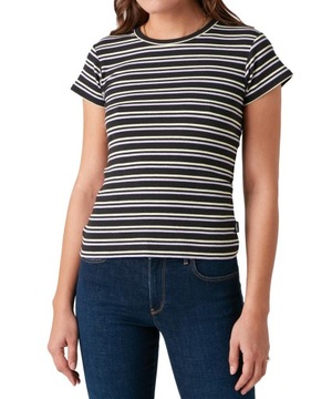 T-shirt Wrangler SLIM STRIPE W7S3DGXV6 Faded Blk S