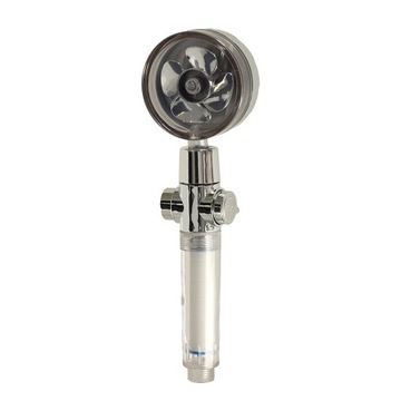 Серебряная душевая лейка с турбиной и шлангом