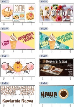 РЕКЛАМНЫЙ БАННЕР на сетчатой ​​сетке 200х100 см готовый дизайн СОВОЧКА ДЛЯ МОРОЖЕНОГО